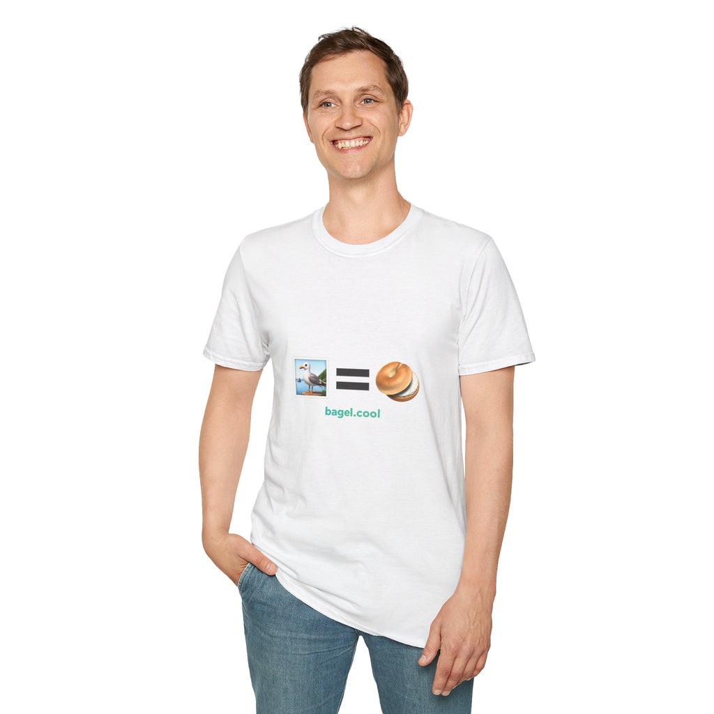 White bagel themed t-shirt