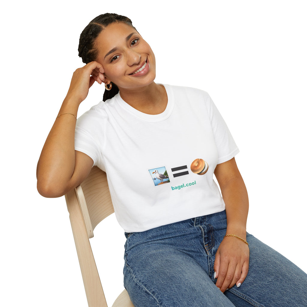 White bagel themed t-shirt
