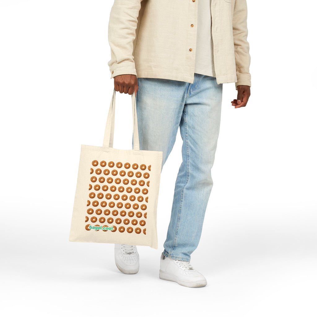 Bagel Pattern Cotton Canvas Tote Bag